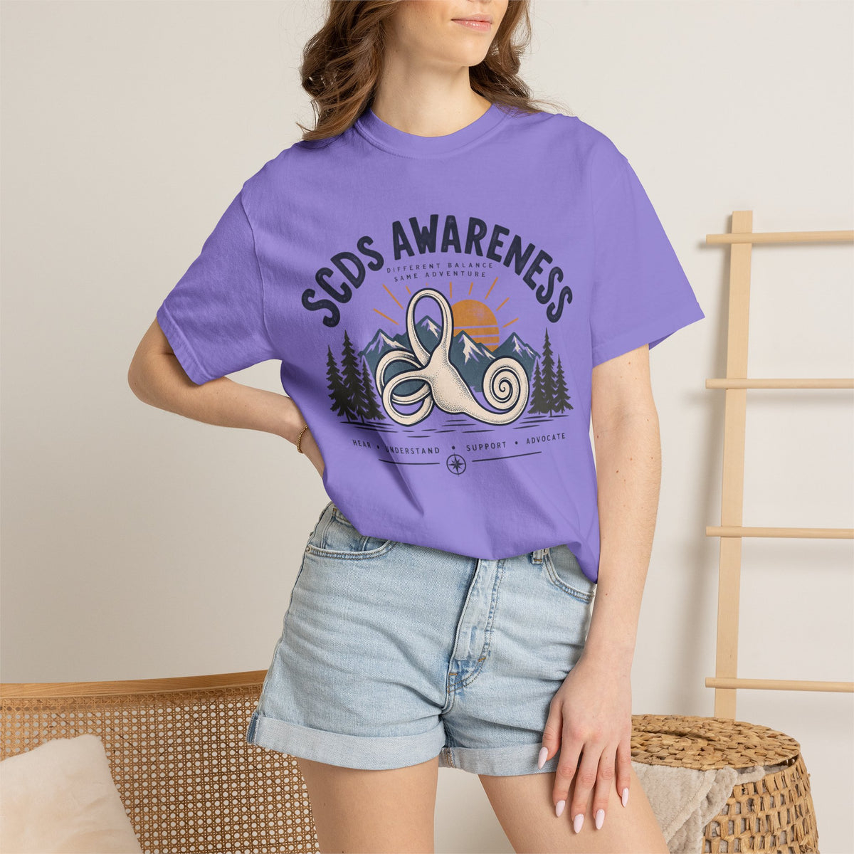 SCDS Awareness “Different Balance, Same Adventure” Comfort Colors Unisex Garment-Dyed T-shirt