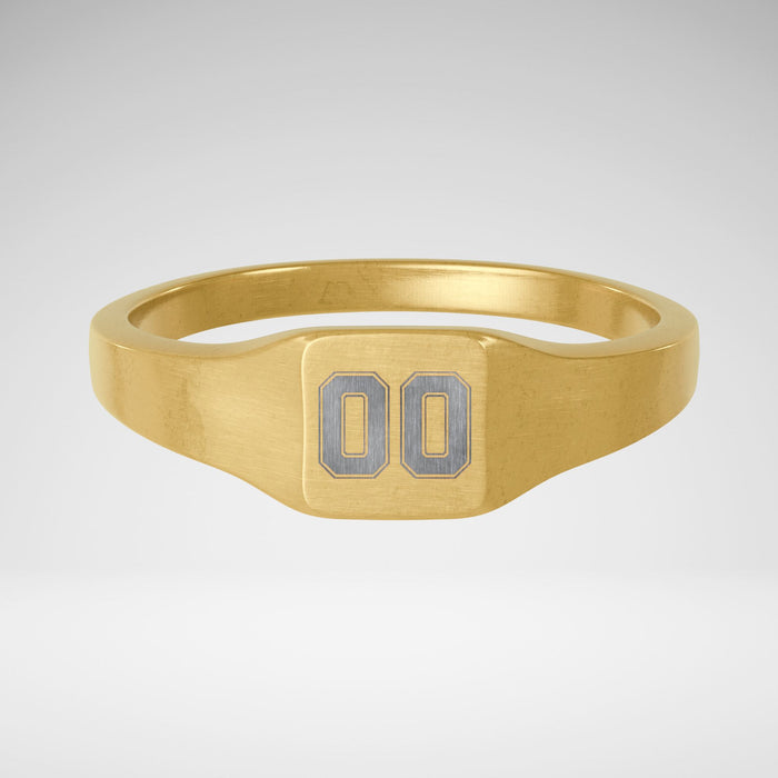 Custom Jersey Number Signet Ring Personalized Sports Number Ring Athlete Jewelry Team Mom Gift