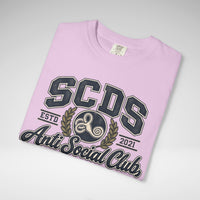 Personalizable SCDS Anti Social ClubComfort Colors Unisex Garment-Dyed T-shirt