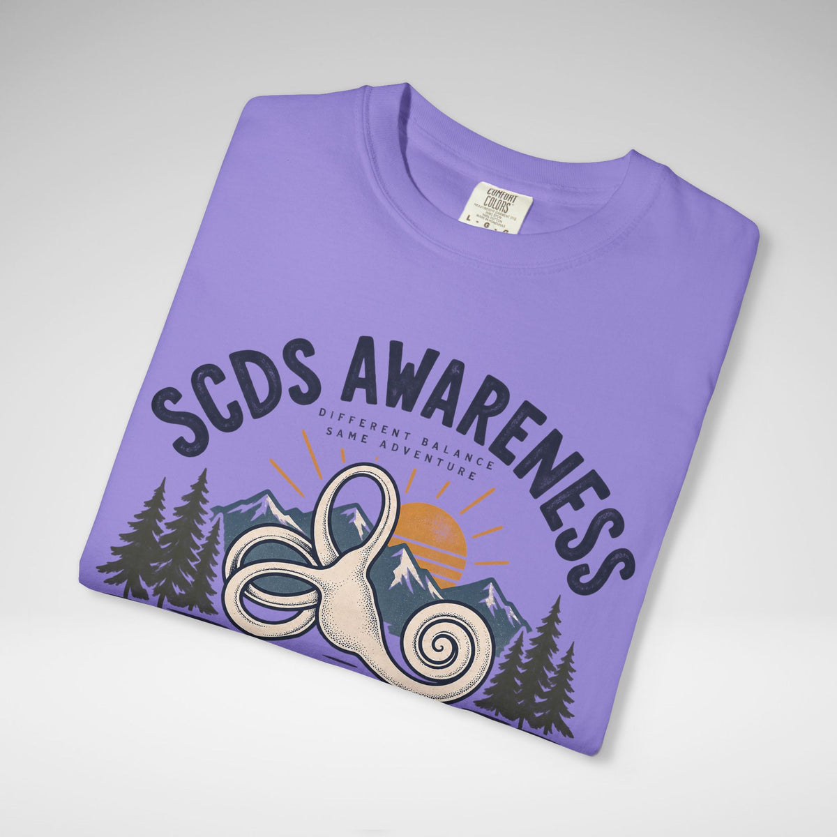 SCDS Awareness “Different Balance, Same Adventure” Comfort Colors Unisex Garment-Dyed T-shirt