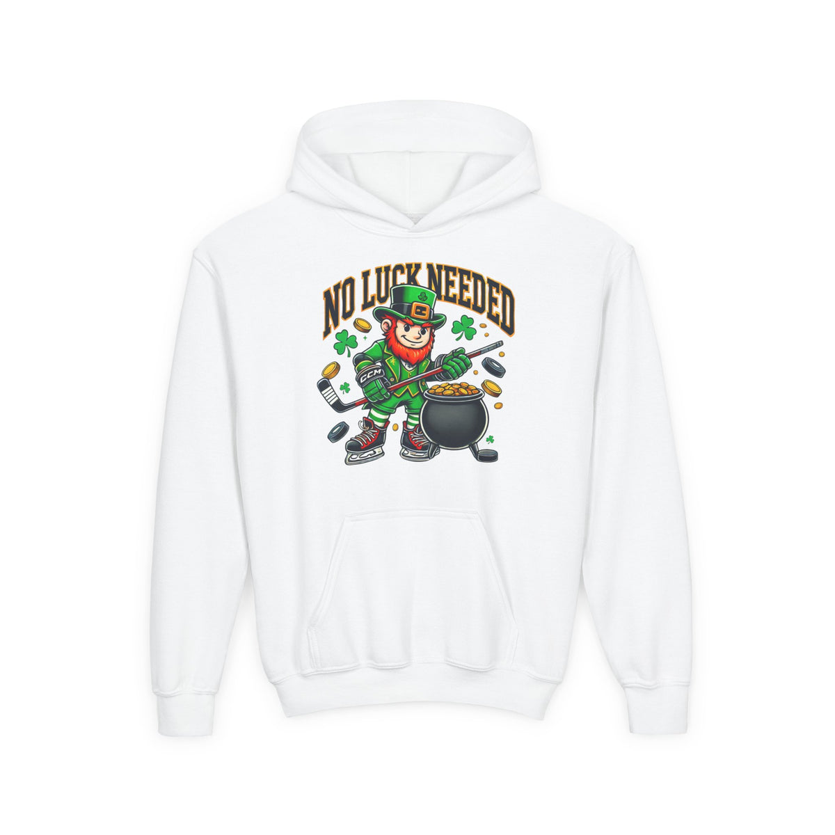 No Luck Needed  Youth Hoodie - St. Patrick's Day