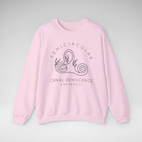 Semicircular Canal Dehiscence Awareness Gildan Unisex Heavy Blend™ Crewneck Sweatshirt