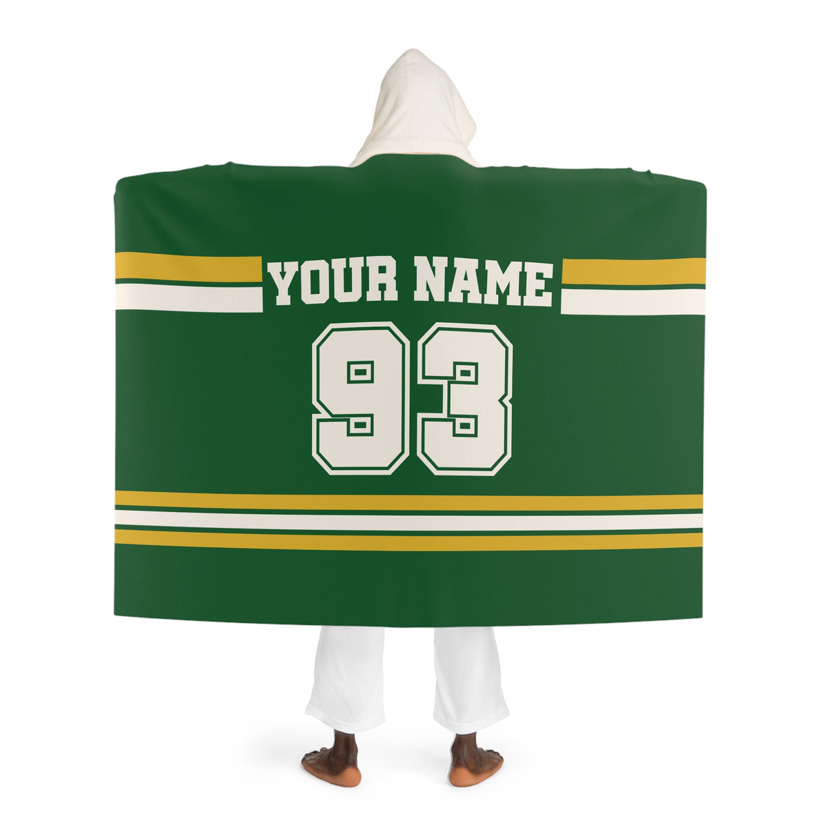 Custom Team Blanket Hooded Sherpa Fleece Blanket – Cozy Oversized Hooded Throw