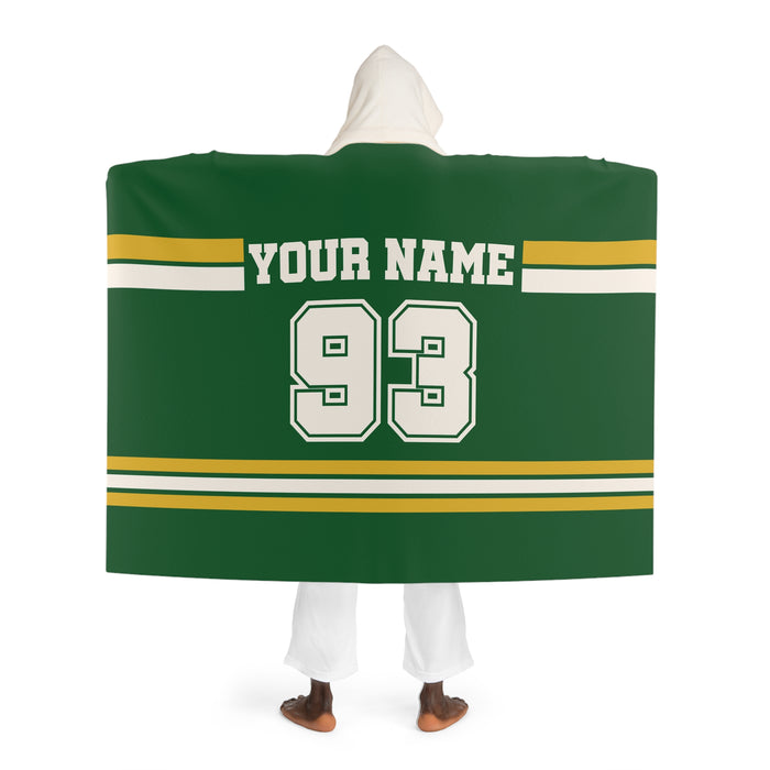 Custom Team Blanket Hooded Sherpa Fleece Blanket – Cozy Oversized Hooded Throw