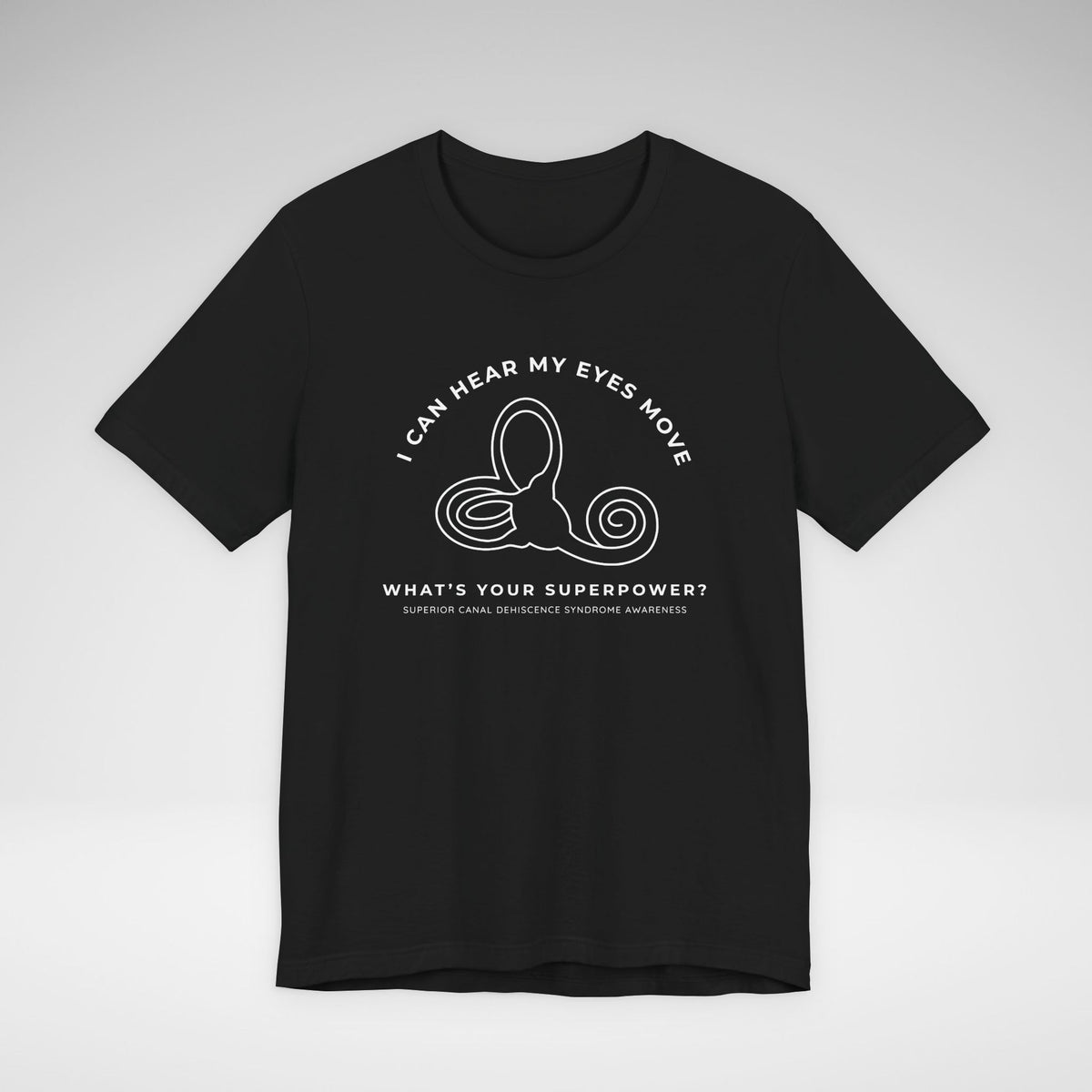 I Can Hear My Eyes Move SCDS Awareness Bella Canvas Unisex Jersey Short Sleeve Tee