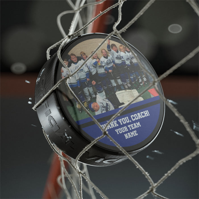 Custom Team Photo Hockey Puck