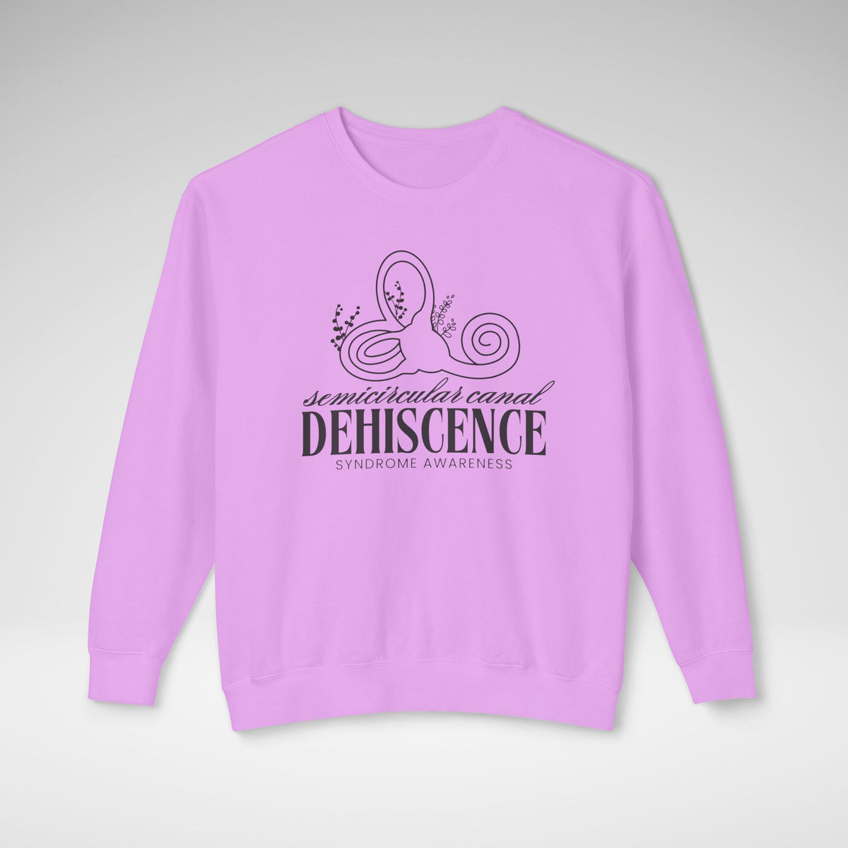 Semicircular Canal Dehiscence Syndrome Awareness Unisex Lightweight Comfort Colors Crewneck Sweatshirt