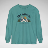 SCDS Awareness “Different Balance, Same Adventure” Comfort Colors Unisex Garment-dyed Long Sleeve T-Shirt