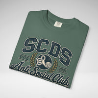 Personalizable SCDS Anti Social ClubComfort Colors Unisex Garment-Dyed T-shirt