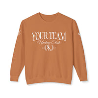Custom Hockey Club Comfort Colors Unisex Lightweight Crewneck Sweatshirt
