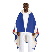 Custom Team Blanket Hooded Sherpa Fleece Blanket – Cozy Oversized Hooded Throw