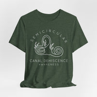 Semicircular Canal Dehiscence Awareness Awareness Bella Canvas Unisex Jersey Short Sleeve Tee