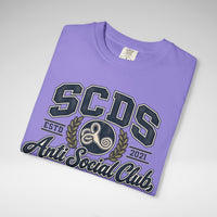 Personalizable SCDS Anti Social ClubComfort Colors Unisex Garment-Dyed T-shirt
