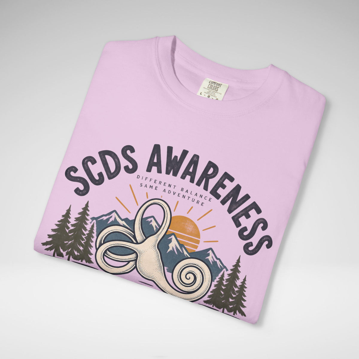 SCDS Awareness “Different Balance, Same Adventure” Comfort Colors Unisex Garment-Dyed T-shirt
