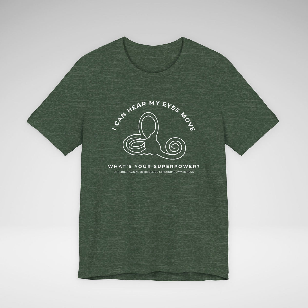 I Can Hear My Eyes Move SCDS Awareness Bella Canvas Unisex Jersey Short Sleeve Tee
