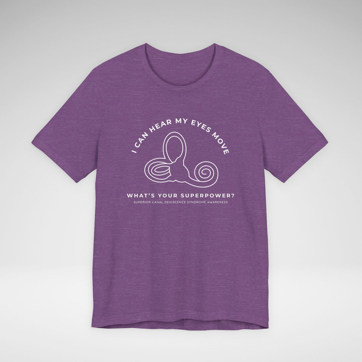 I Can Hear My Eyes Move SCDS Awareness Bella Canvas Unisex Jersey Short Sleeve Tee