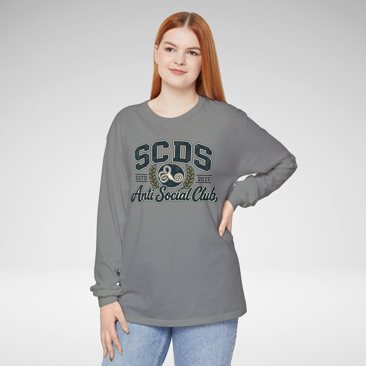 SCDS Anti Social Club Comfort Colors Unisex Garment-dyed Long Sleeve T-Shirt
