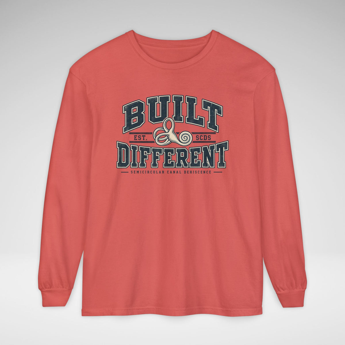Built Different SCDS Awareness Comfort Colors Unisex Garment-dyed Long Sleeve T-Shirt