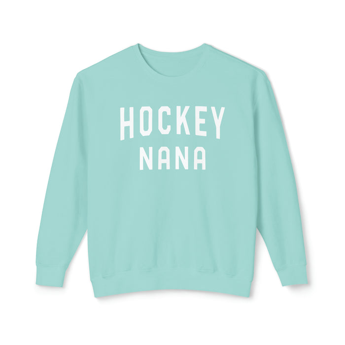 Hockey Nana Comfort Colors Unisex Lightweight Crewneck Sweatshirt