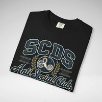 Personalizable SCDS Anti Social ClubComfort Colors Unisex Garment-Dyed T-shirt