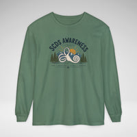 SCDS Awareness “Different Balance, Same Adventure” Comfort Colors Unisex Garment-dyed Long Sleeve T-Shirt