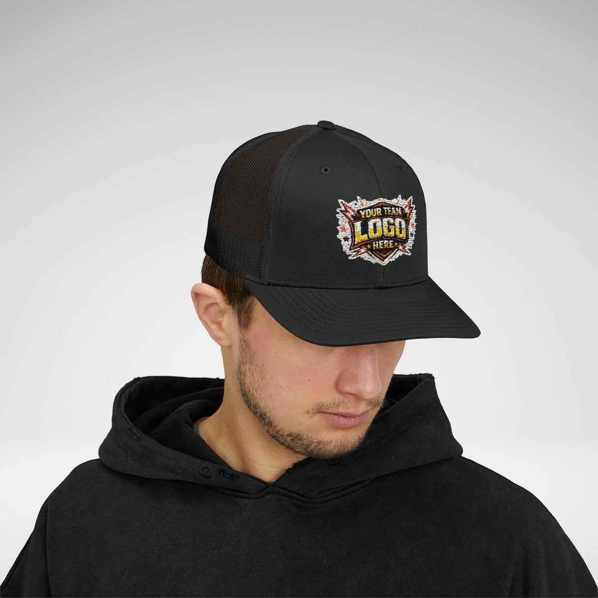 Custom Team Logo Patch Snapback Trucker Cap
