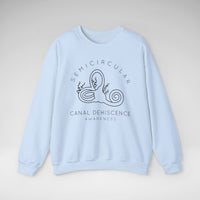 Semicircular Canal Dehiscence Awareness Gildan Unisex Heavy Blend™ Crewneck Sweatshirt