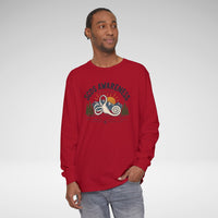 SCDS Awareness “Different Balance, Same Adventure” Comfort Colors Unisex Garment-dyed Long Sleeve T-Shirt