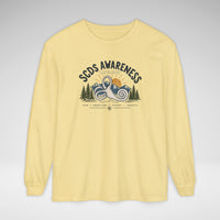 SCDS Awareness “Different Balance, Same Adventure” Comfort Colors Unisex Garment-dyed Long Sleeve T-Shirt