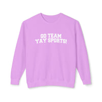 Go Team Yay Sports Comfort Colors Unisex Lightweight Crewneck Sweatshirt