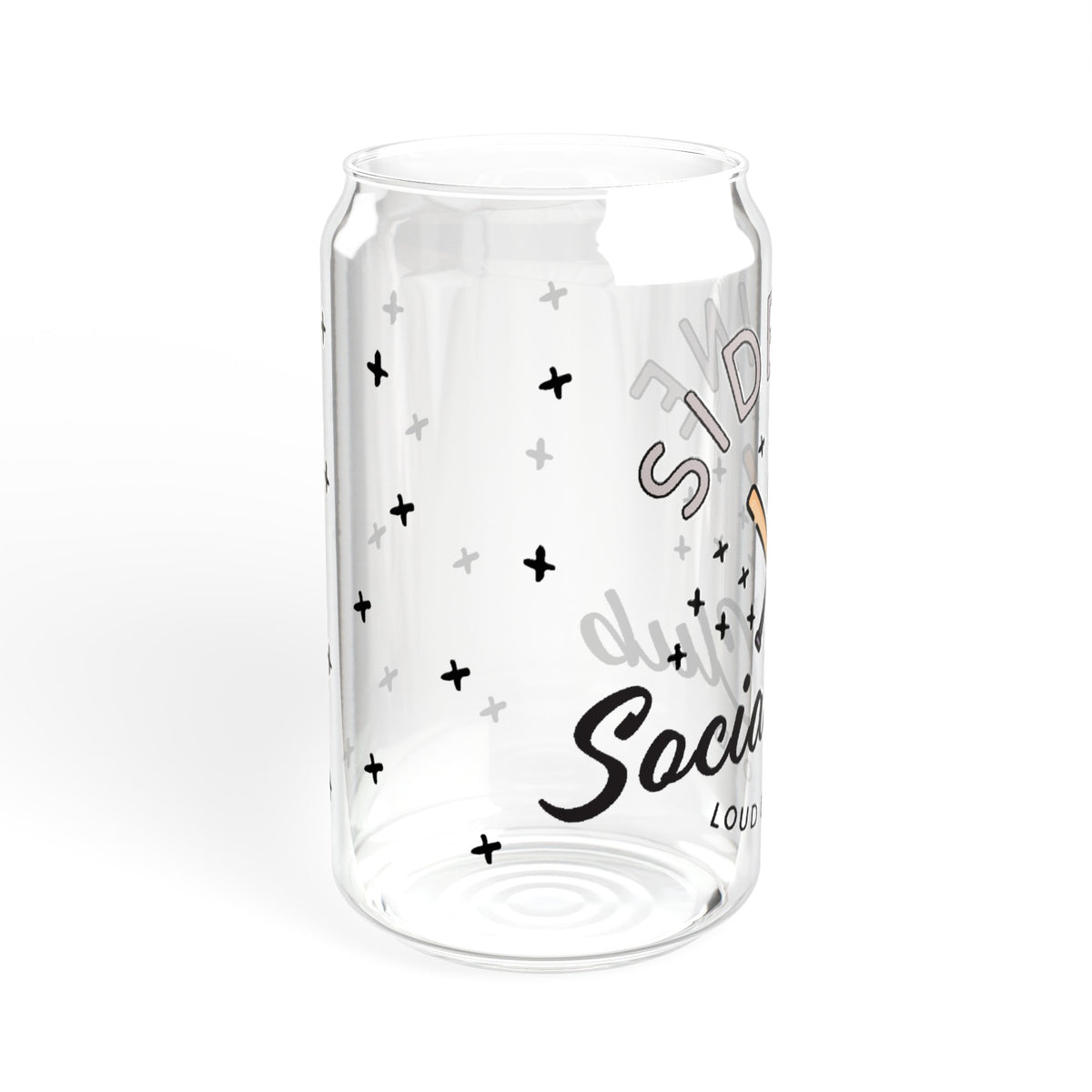 Sideline Social Club Sipper Glass, 16oz
