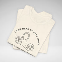 I Can Hear My Eyes Move SCDS Awareness Bella Canvas Unisex Jersey Short Sleeve Tee