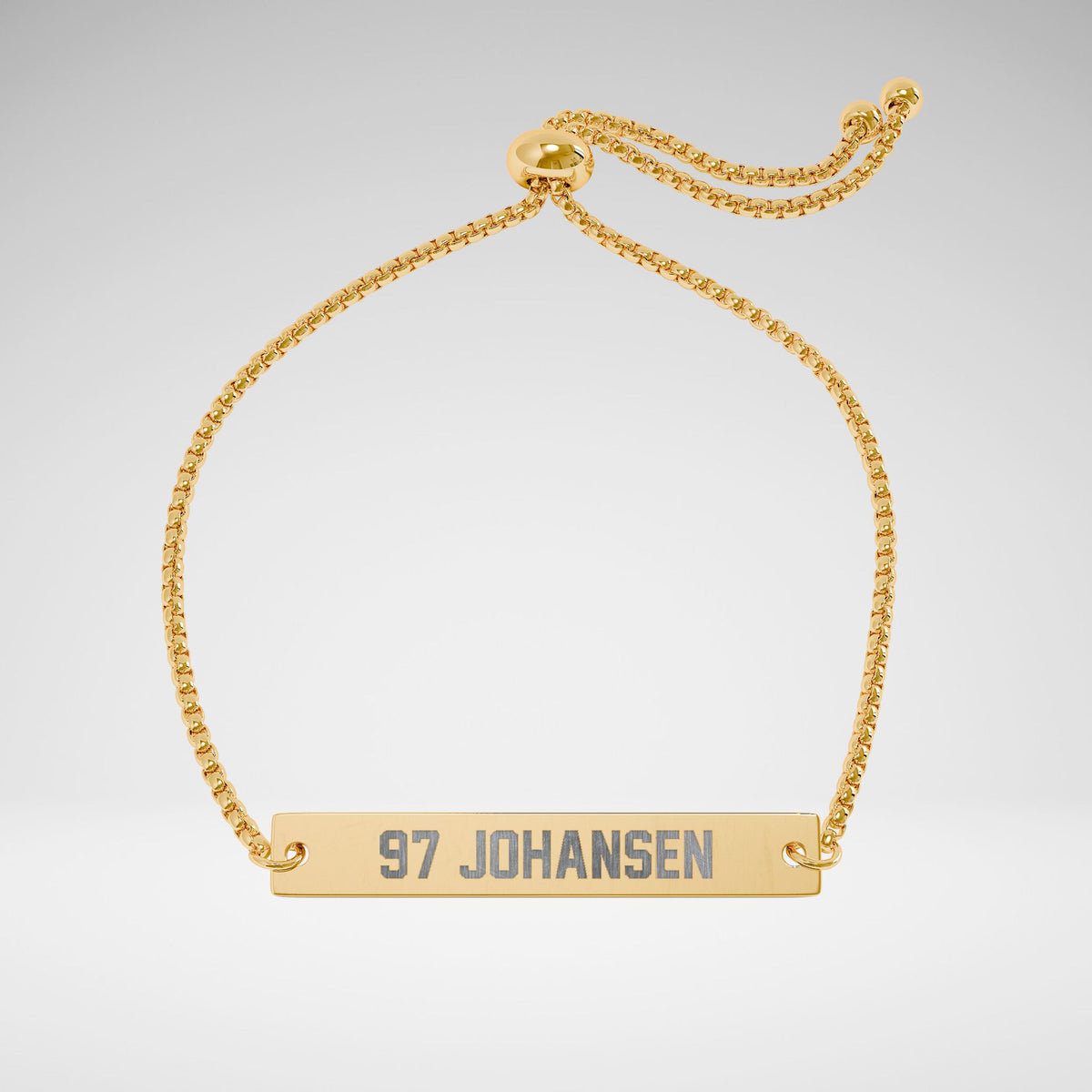 Custom Adjustable Name & Number Bracelet