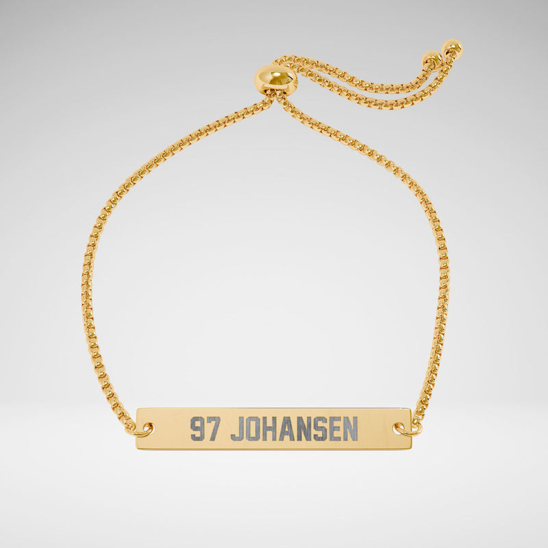 Custom Adjustable Name & Number Bracelet