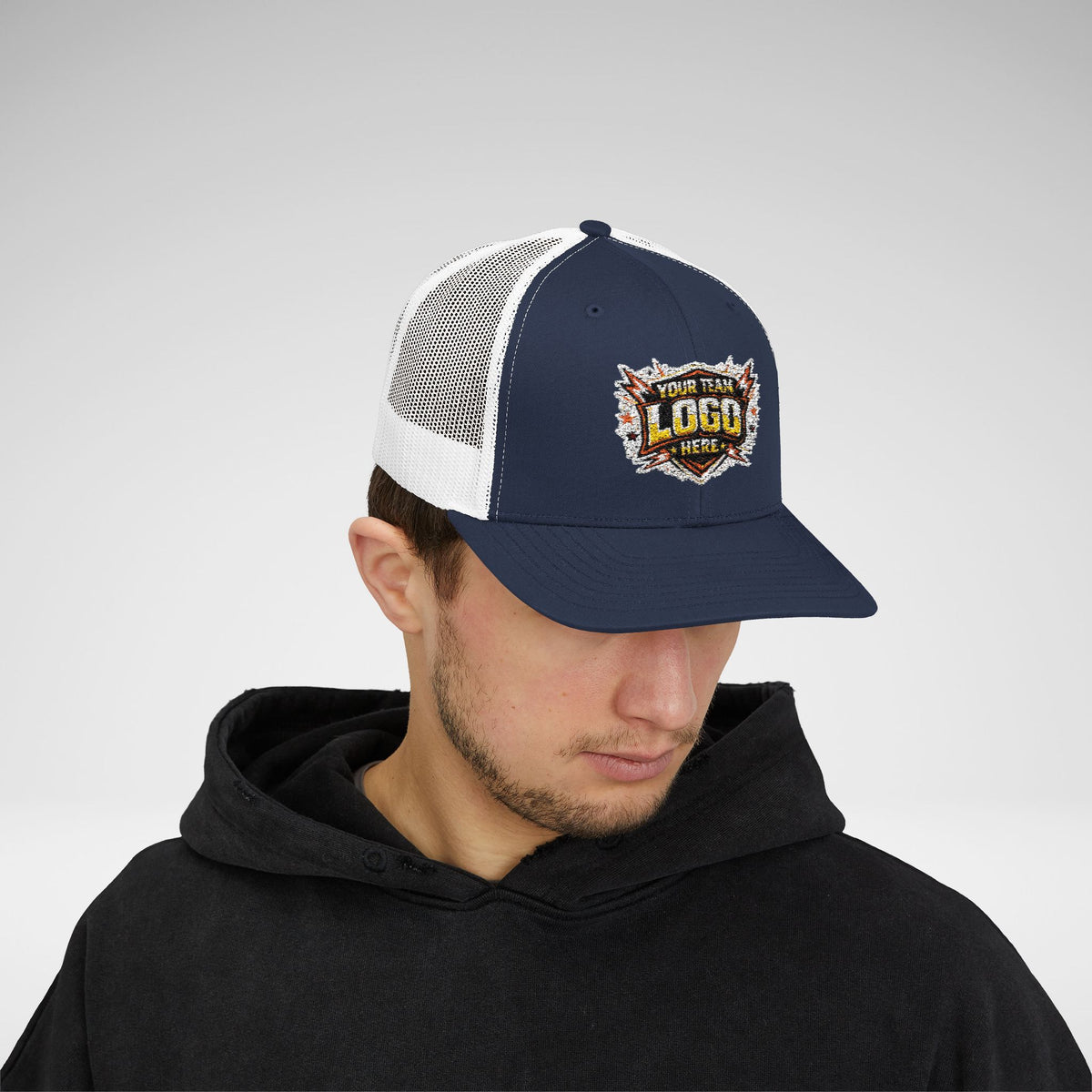 Custom Team Logo Patch Snapback Trucker Cap