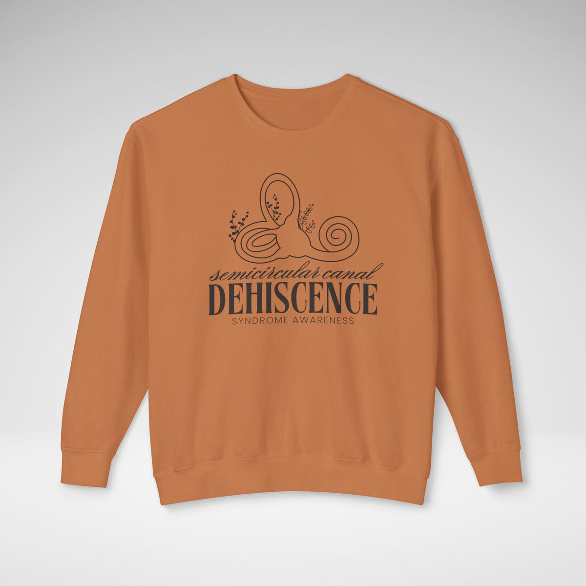 Semicircular Canal Dehiscence Syndrome Awareness Unisex Lightweight Comfort Colors Crewneck Sweatshirt