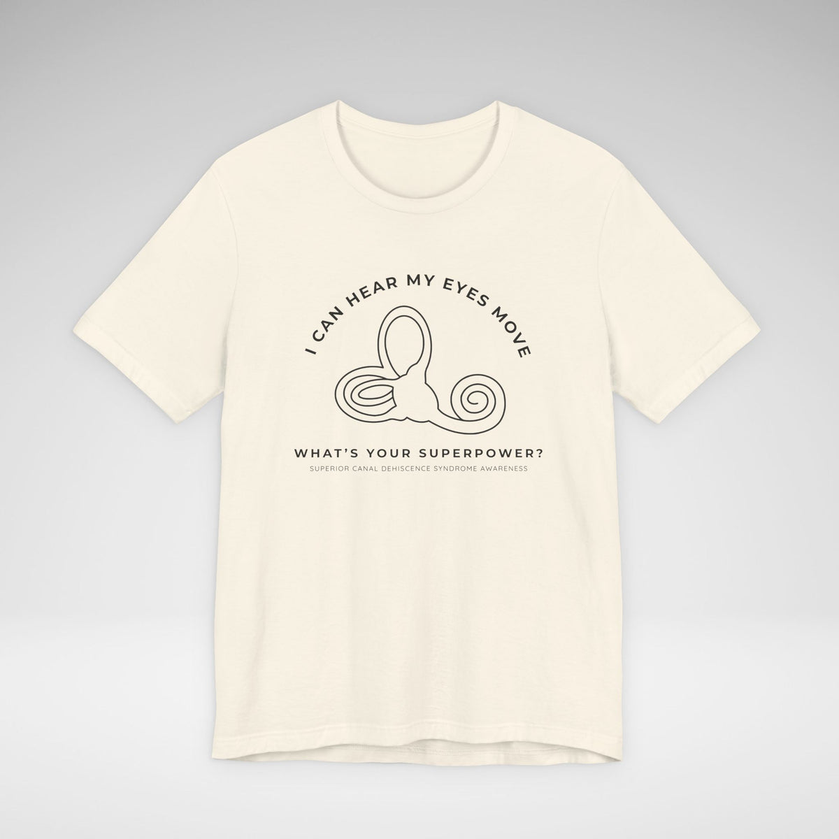 I Can Hear My Eyes Move SCDS Awareness Bella Canvas Unisex Jersey Short Sleeve Tee