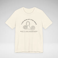 I Can Hear My Eyes Move SCDS Awareness Bella Canvas Unisex Jersey Short Sleeve Tee