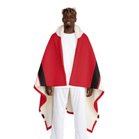 Custom Team Blanket Hooded Sherpa Fleece Blanket – Cozy Oversized Hooded Throw