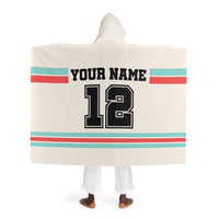 Custom Team Blanket Hooded Sherpa Fleece Blanket – Cozy Oversized Hooded Throw