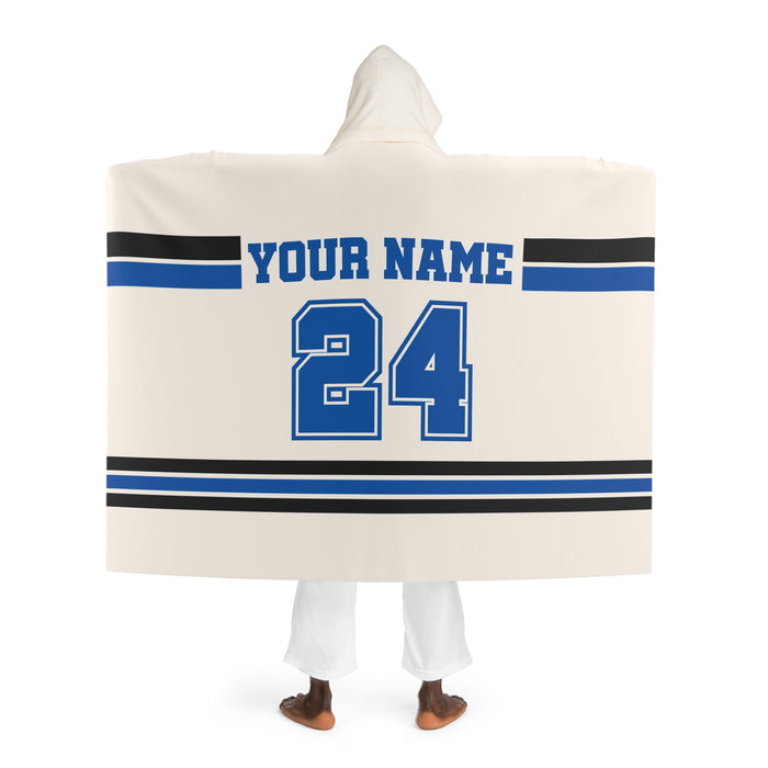 Custom Team Blanket Hooded Sherpa Fleece Blanket – Cozy Oversized Hooded Throw