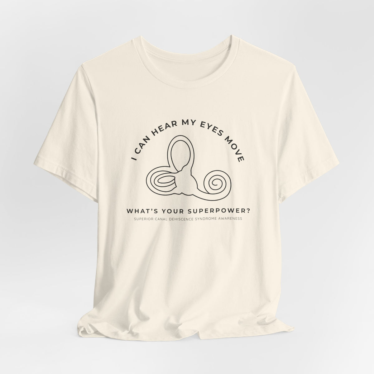 I Can Hear My Eyes Move SCDS Awareness Bella Canvas Unisex Jersey Short Sleeve Tee