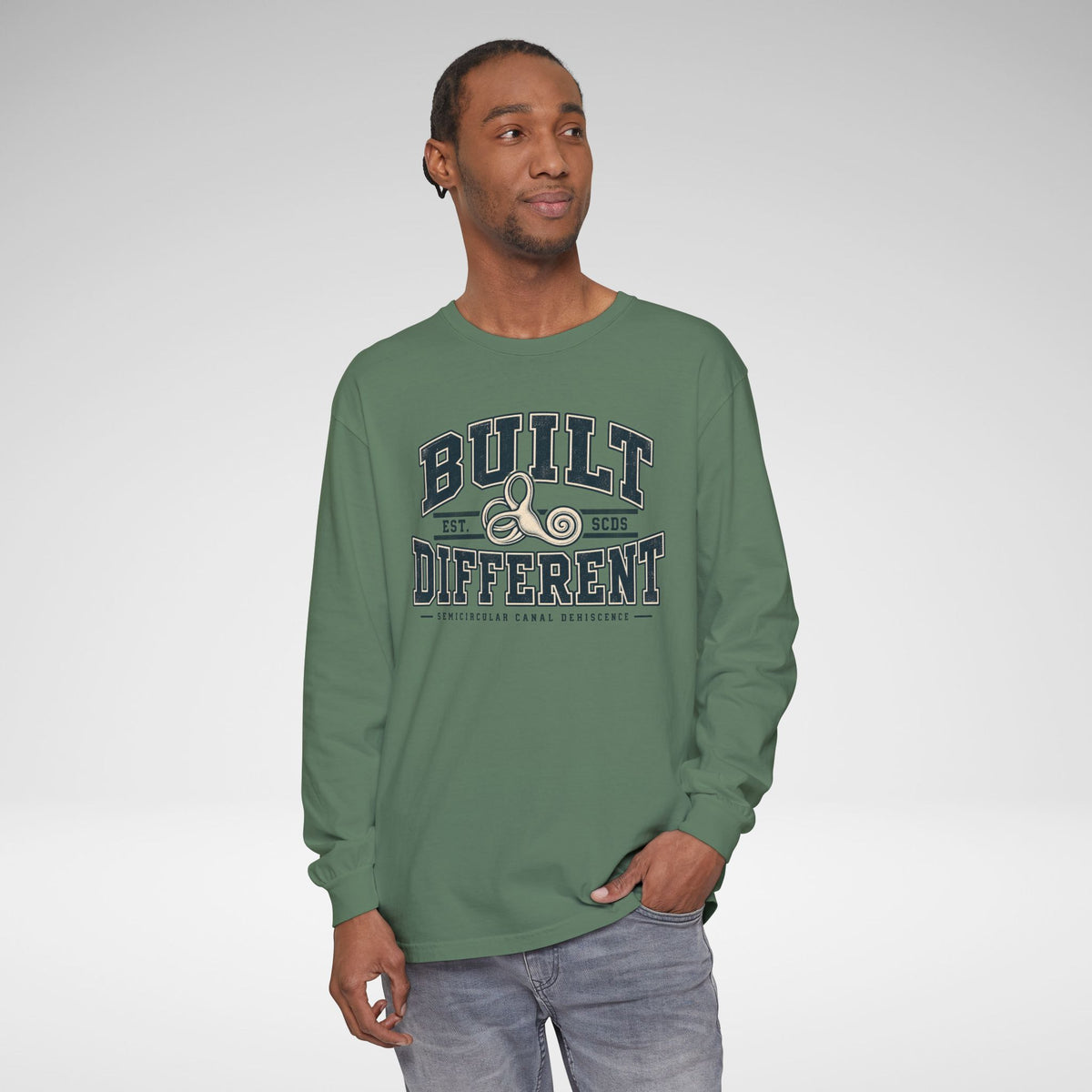 Built Different SCDS Awareness Comfort Colors Unisex Garment-dyed Long Sleeve T-Shirt