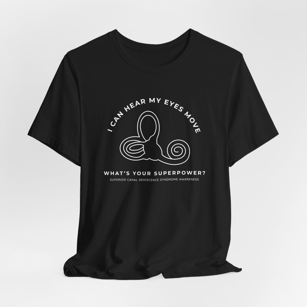 I Can Hear My Eyes Move SCDS Awareness Bella Canvas Unisex Jersey Short Sleeve Tee