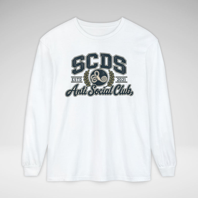 SCDS Anti Social Club Comfort Colors Unisex Garment-dyed Long Sleeve T-Shirt