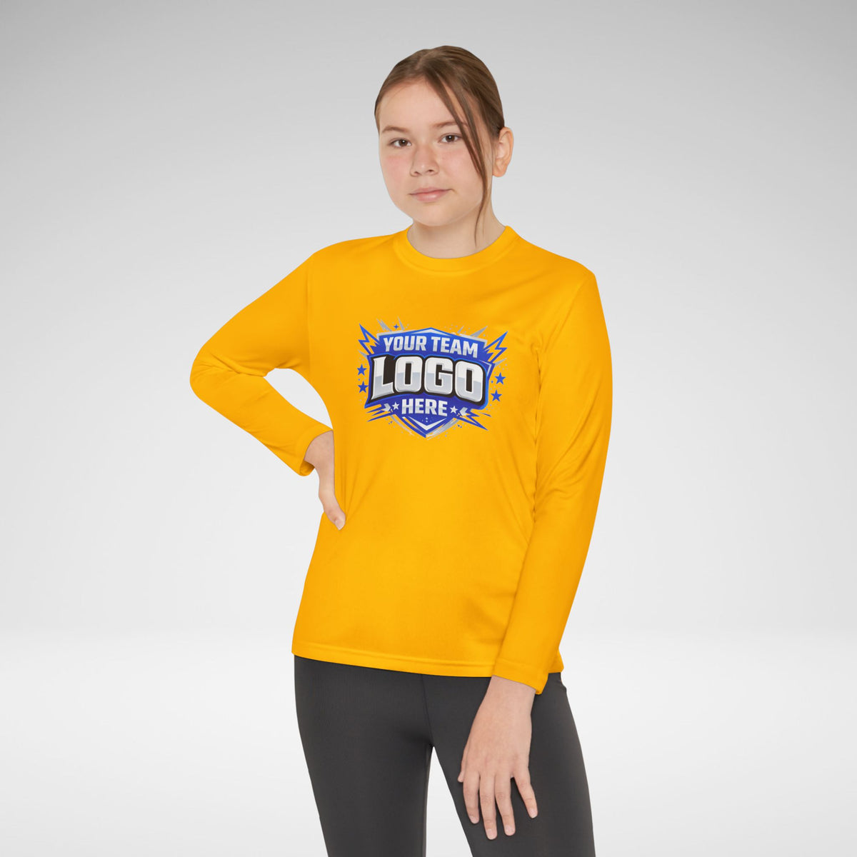 Custom Youth Team Long Sleeve Performance Shirt
