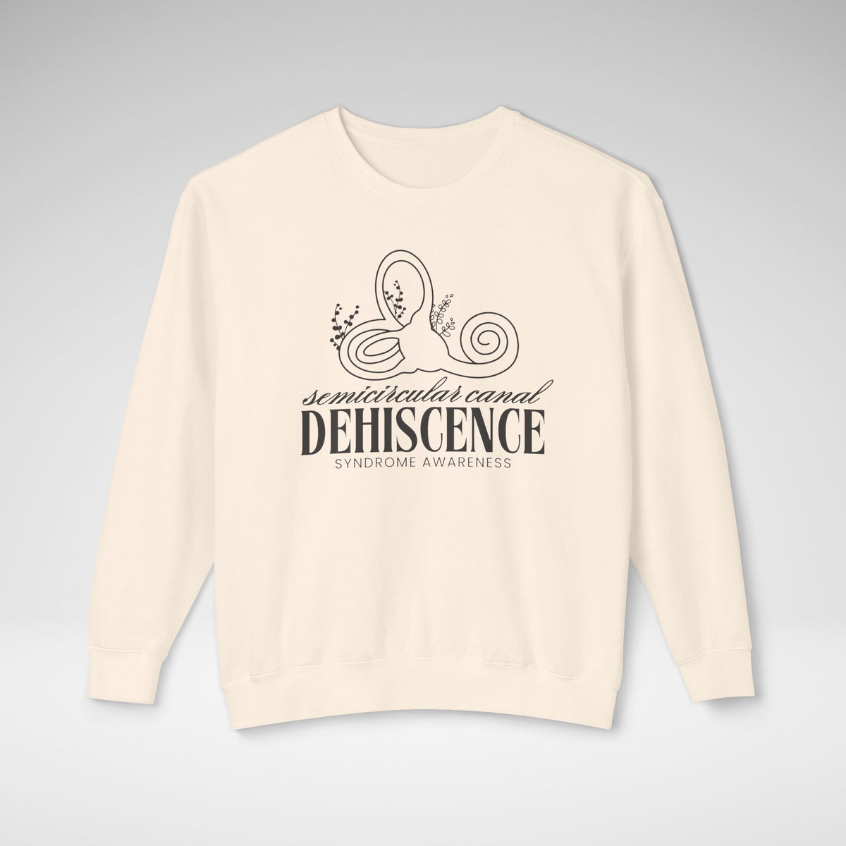 Semicircular Canal Dehiscence Syndrome Awareness Unisex Lightweight Comfort Colors Crewneck Sweatshirt