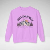 SCDS Awareness “Different Balance, Same Adventure” Comfort Colors® Crewneck Sweatshirt