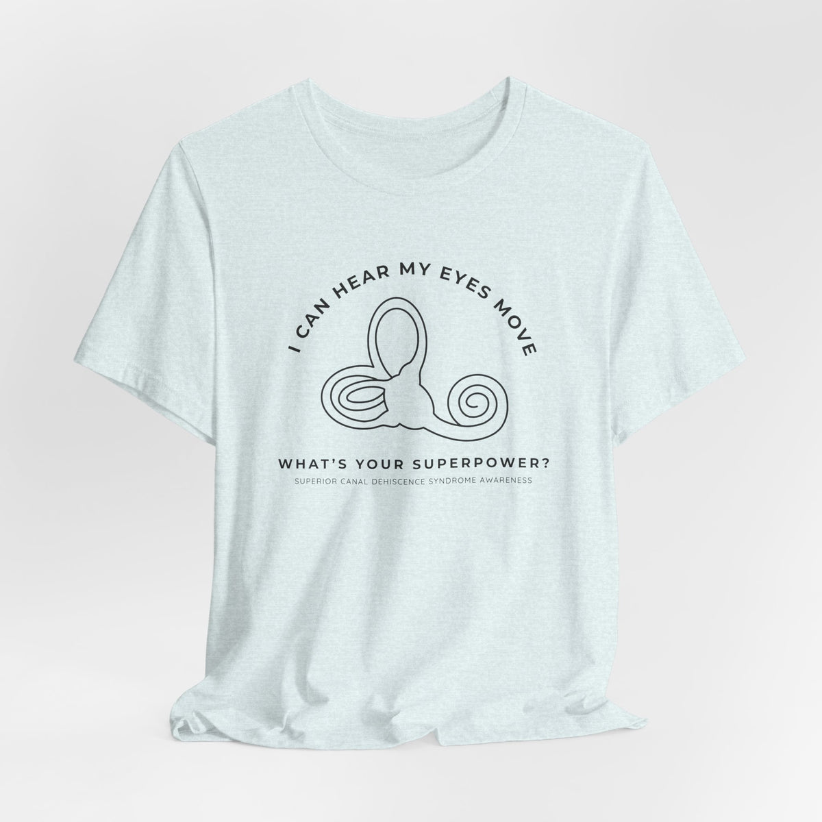 I Can Hear My Eyes Move SCDS Awareness Bella Canvas Unisex Jersey Short Sleeve Tee