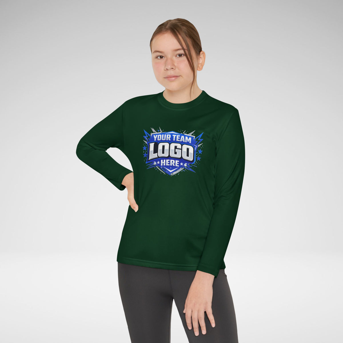 Custom Youth Team Long Sleeve Performance Shirt